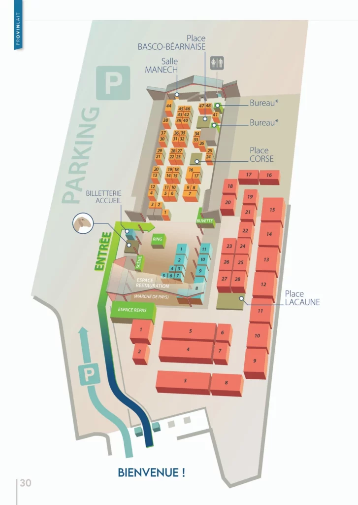 Plan de la 2ème édition du salon provinlait 2024