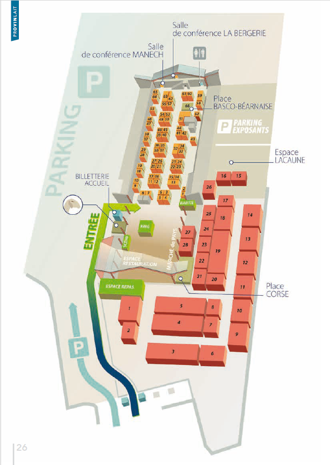 Plan de la 3ème édition du salon provinlait qui aura lieu les 15 et 16 avril 2026 à Réquista en Aveyron.